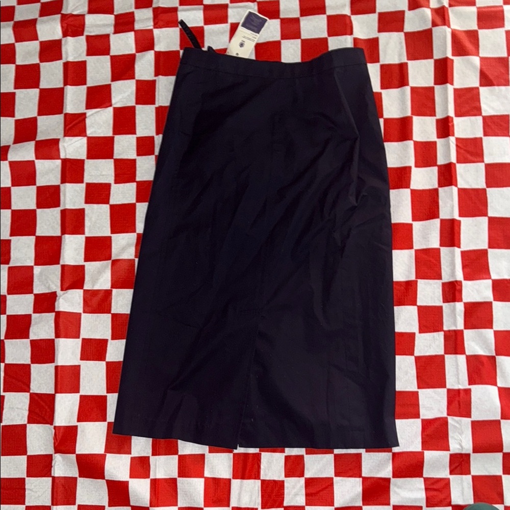90s Vintage Burberry Gray A-Line Midi Skirt for Work or Causal Wear